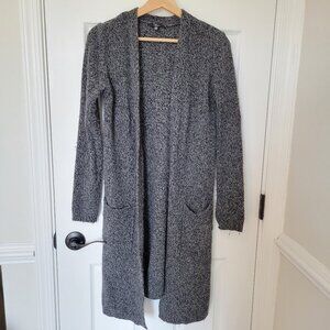 Mavi Duster Cardigan Variegated Black & Gray Knit size XS